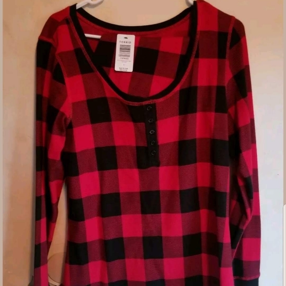 Buffalo plaid thermal pajamas pj's sleepware 14 16 - Picture 5 of 6